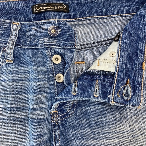 ABERCROMBIE & FITCH Shorts Women’s Denim Jean Cotton W26 L3 ** Cutoff Bleach - Picture 3 of 9